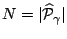 $N = \vert\widehat{{\cal
P}}_\gamma\vert$