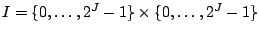 $I =
\{ 0, \ldots, 2^J -1 \} \times \{ 0, \ldots,2^J-1 \}$